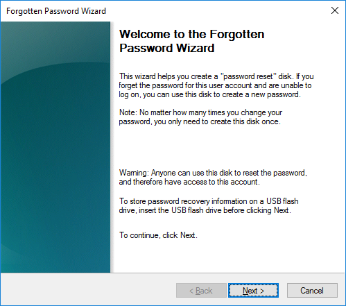 Password Reset Disk