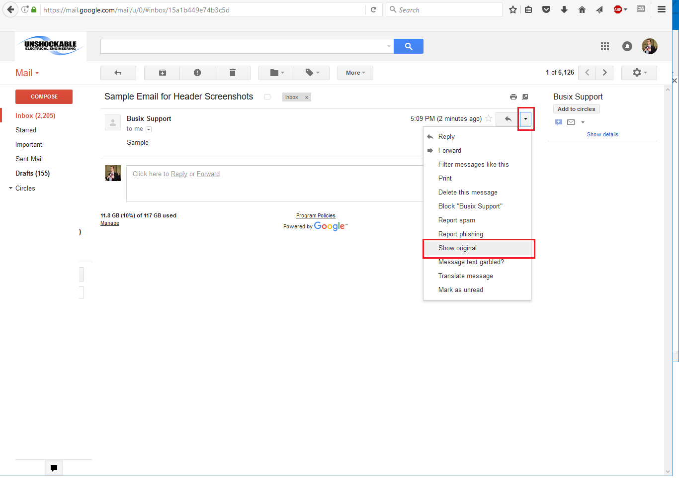 email headers google