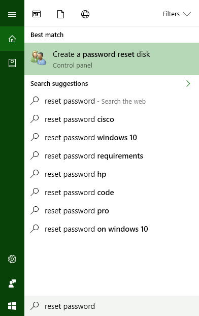 Password Reset Disk