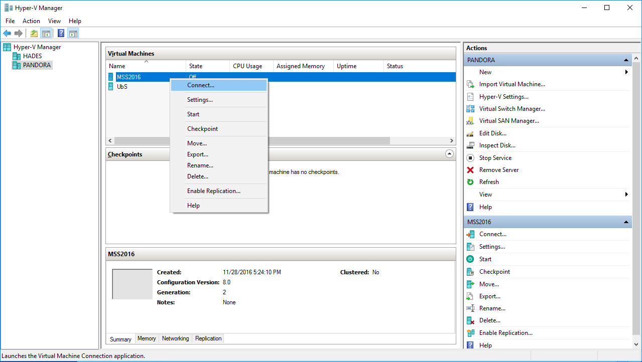 Creating VMs on Hyper-V core – Busix Documentation