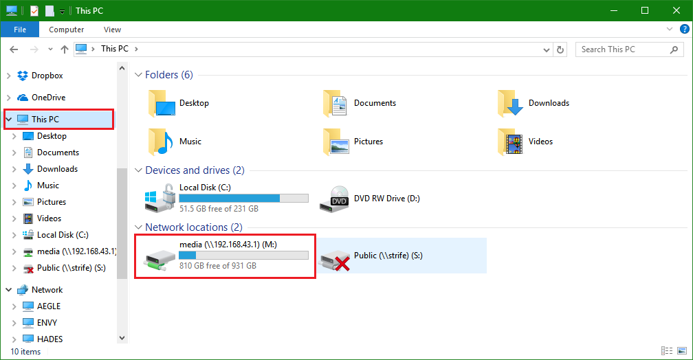 Reconnecting to a Network drive